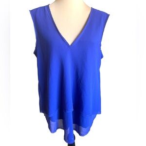 Rachel Roy Royal Blue Flowy Soft Tank Blouse Women’s Size Large